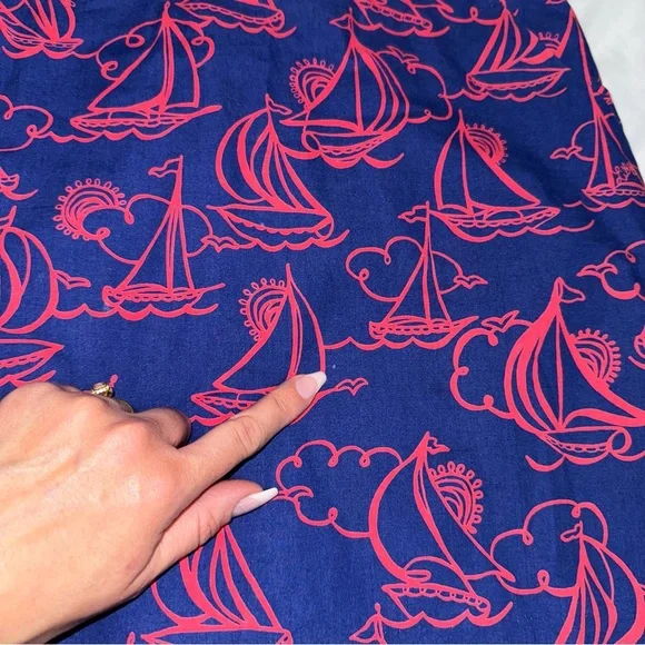 Lilly Pulitzer First Mate Sailboat Print Karlo Skirt - Size 2 - Picture 7 of 7